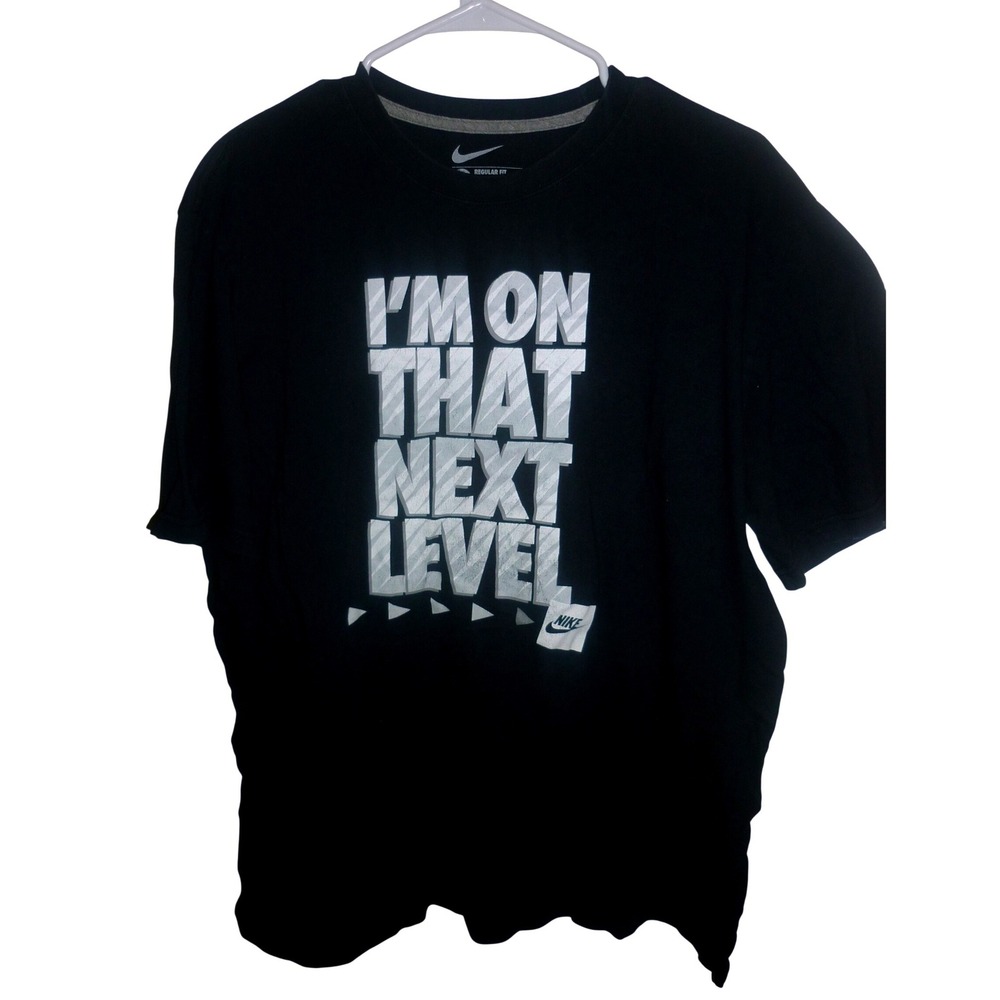 Nike Mens XL Black Im On That Next Level Graphic T-Shirt Cotton Tee